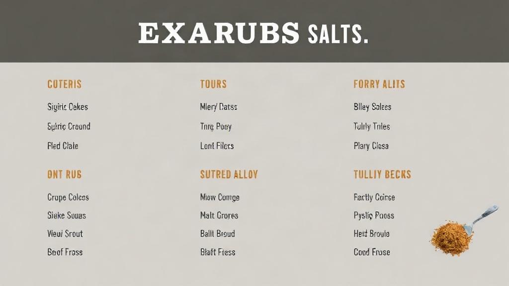 exotic rubs. spices, herbs, salts and modifiers: a quick reference