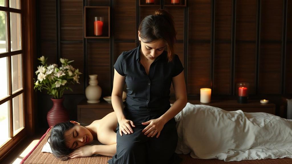 thai massage woman. Core principles and techniques explained