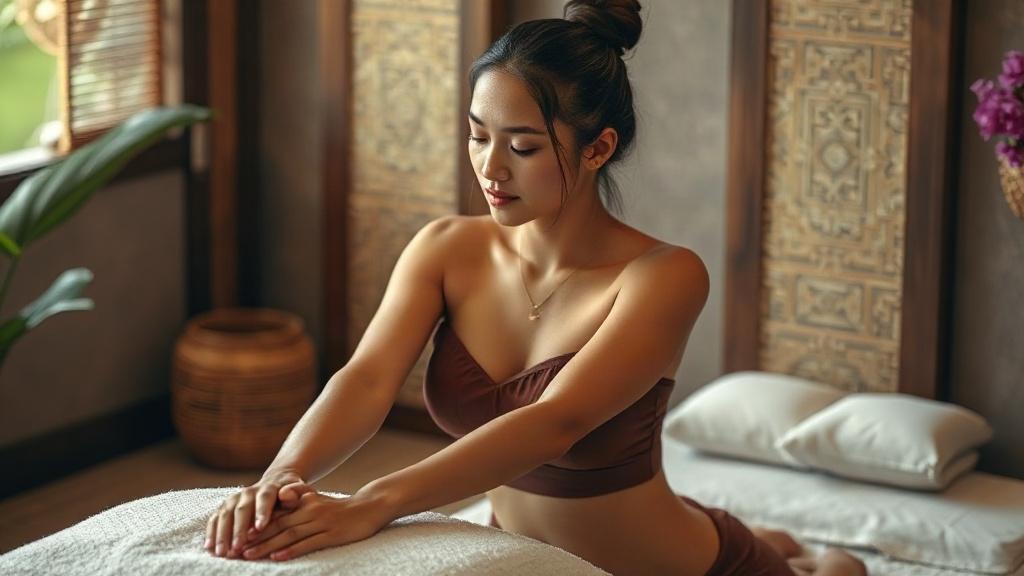 thai massage girl. Step-by-step guide to a typical session